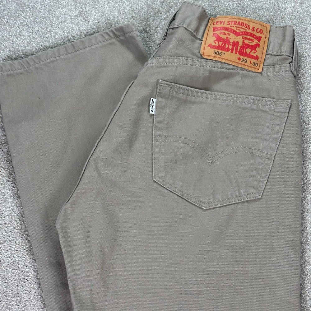 Levi's 505 Straight Leg Khaki Pants Mens W29 L30 Casual Everyday Trousers